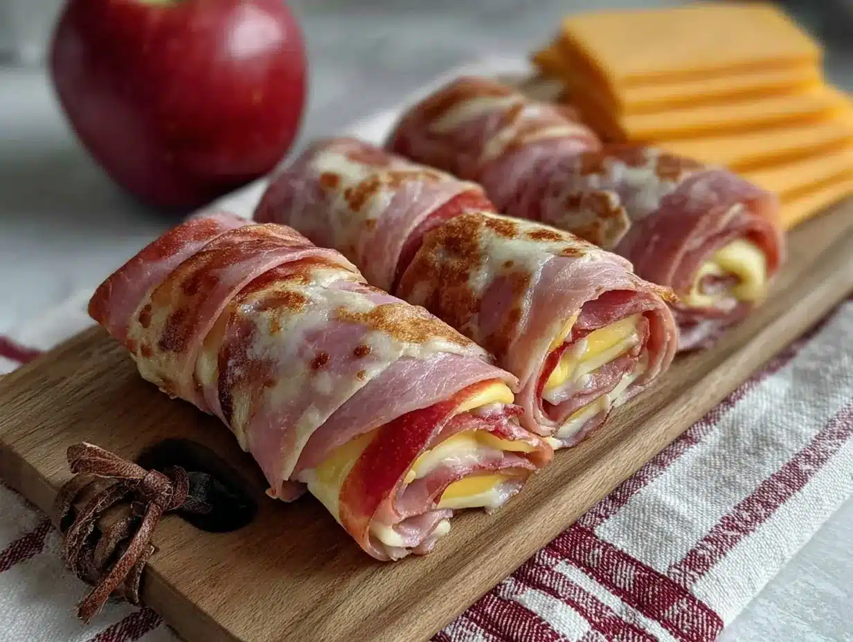 ham apple cheese wraps preparation steps