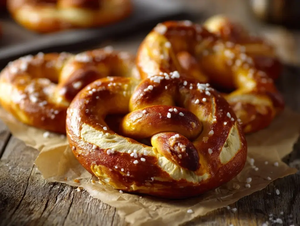 homemade soft pretzels - featured image