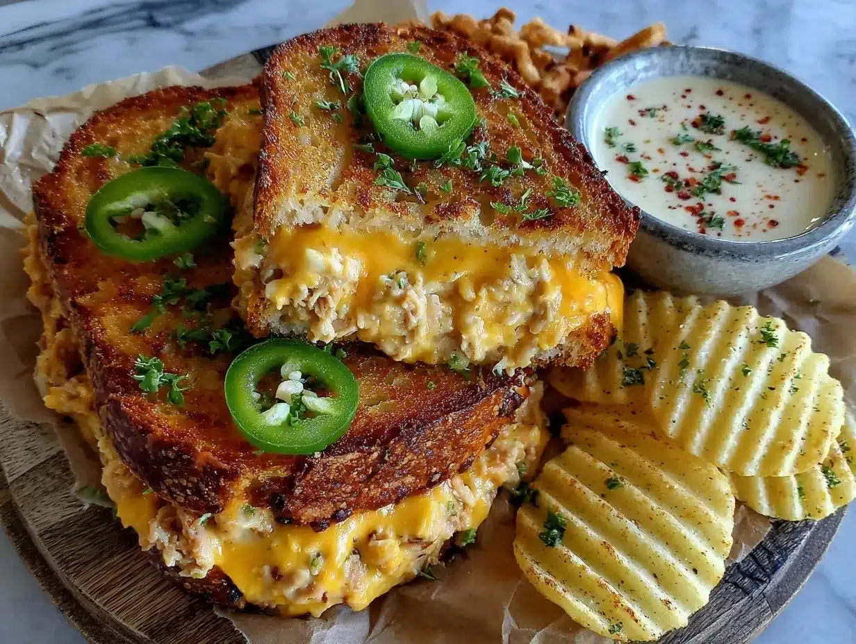 jalapeño cheddar tuna melt preparation steps
