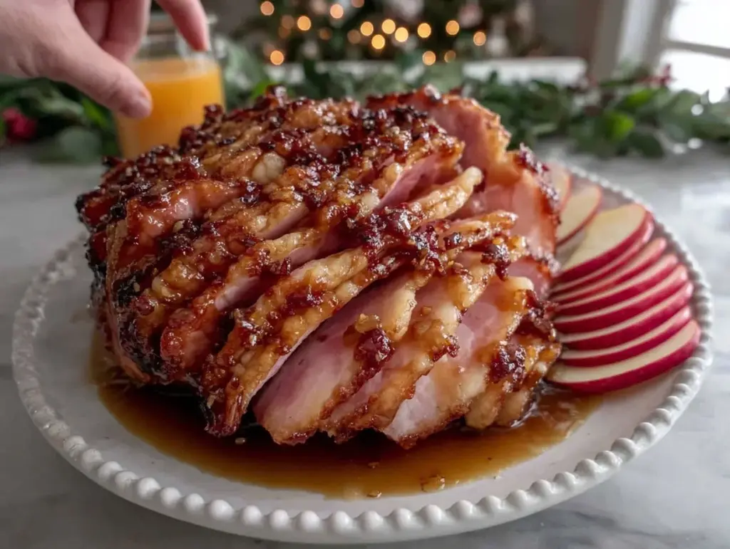 maple glazed ham - featured image