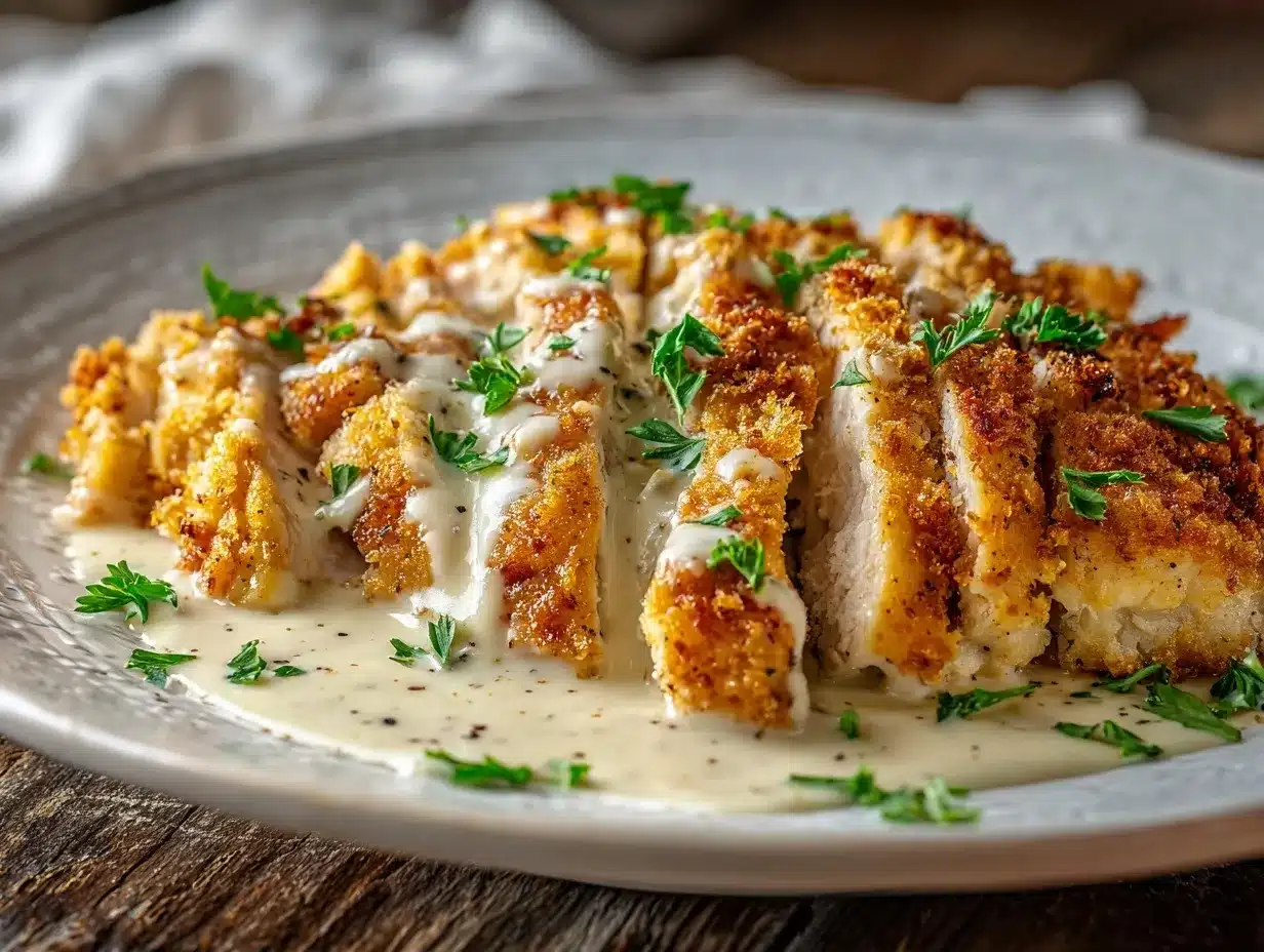 Parmesan Chicken Alfredo preparation steps