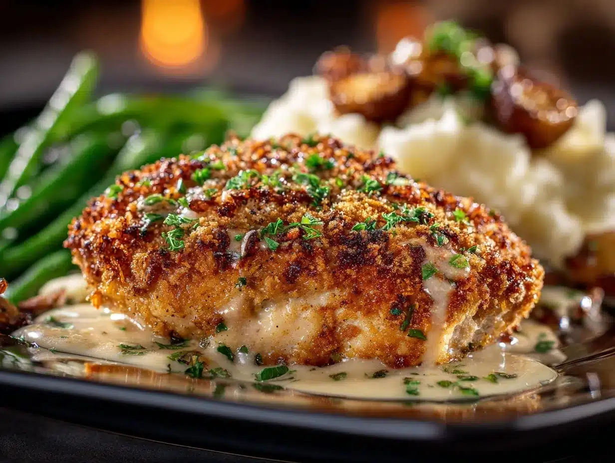 Parmesan crusted chicken preparation steps