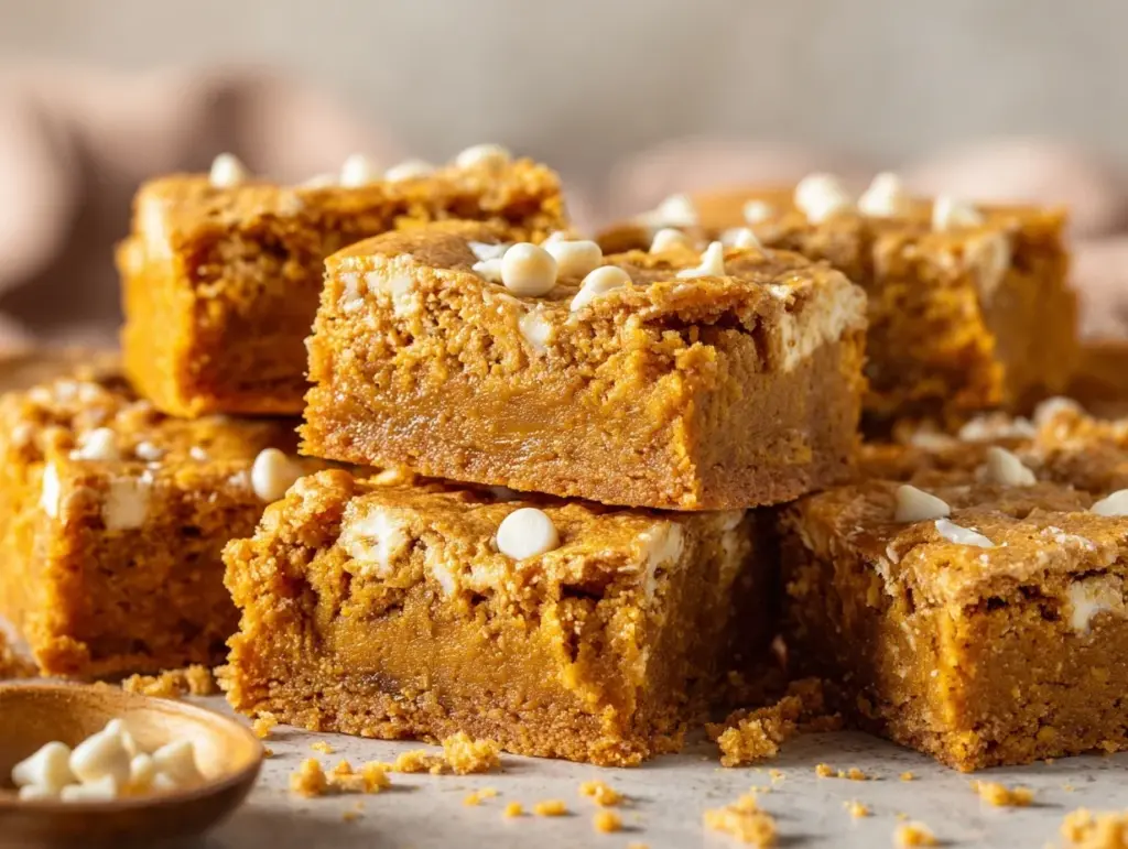 pumpkin blondies - featured image