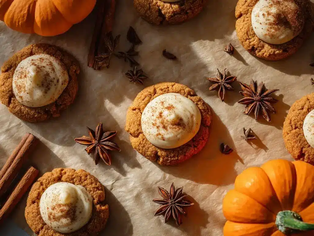 Pumpkin Cheesecake Thumbprint Cookies - featured image