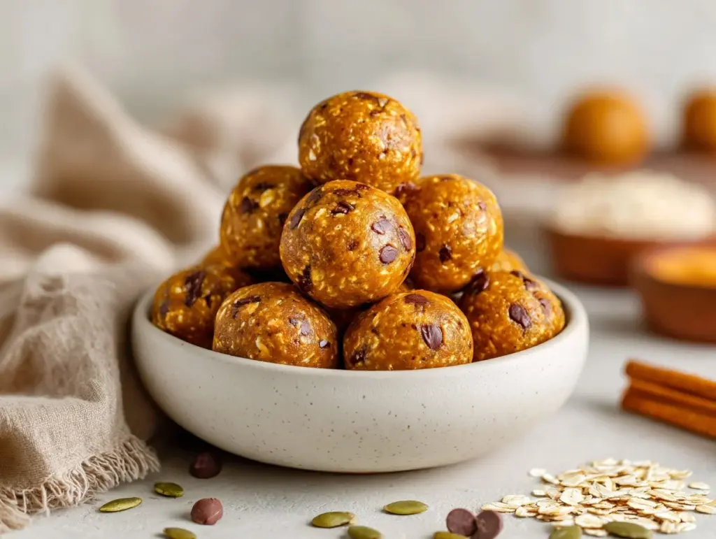 pumpkin protein balls - featured image