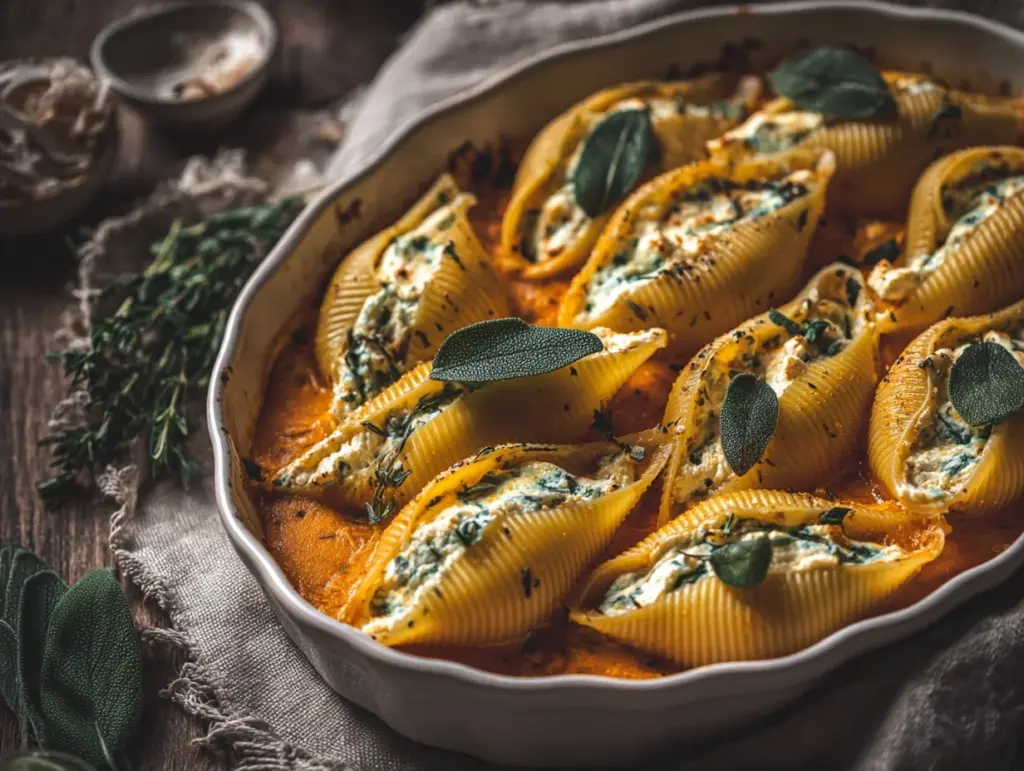 Pumpkin Ricotta Stuffed Shells - featured image