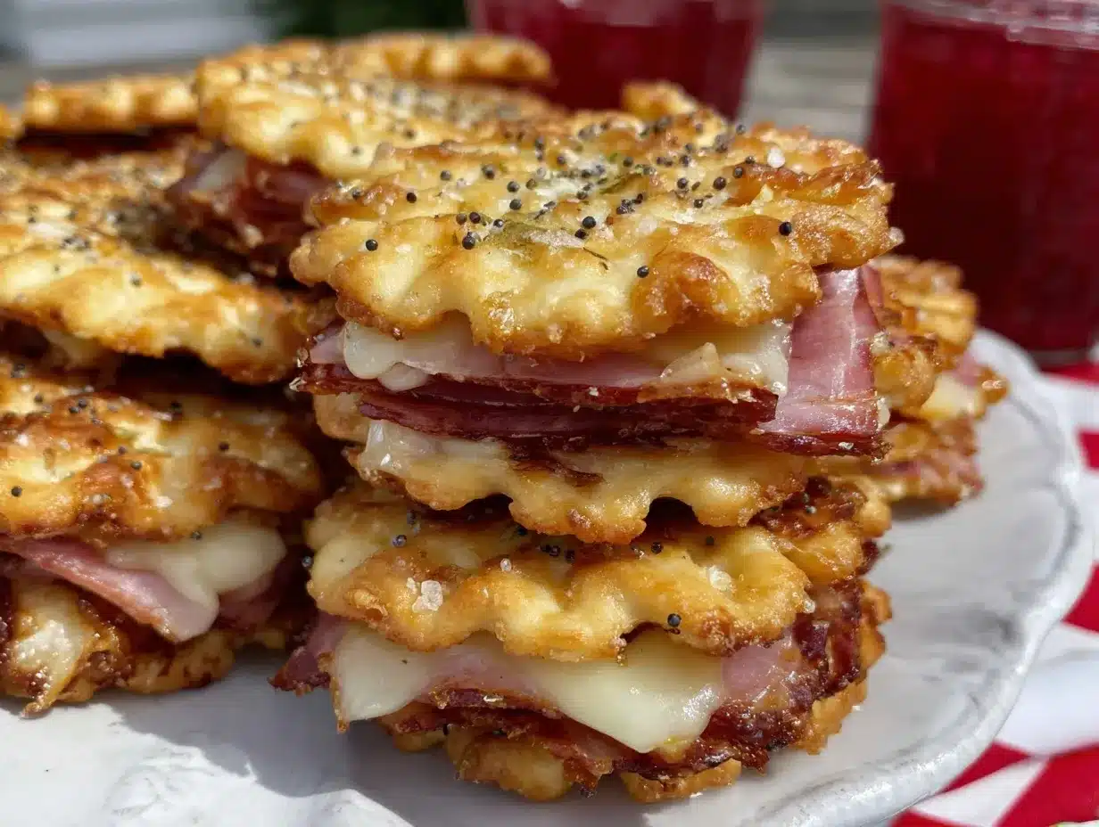 Ritz Cracker Party Sandwiches preparation steps