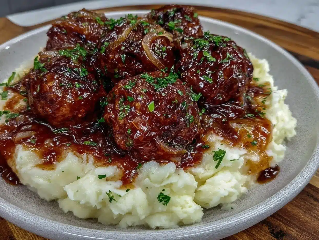 Salisbury steak meatballs - featured image