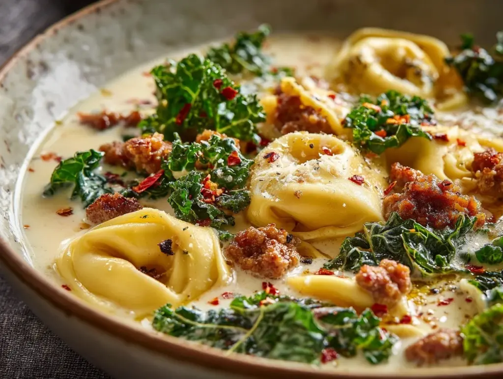 sausage tortellini soup - featured image