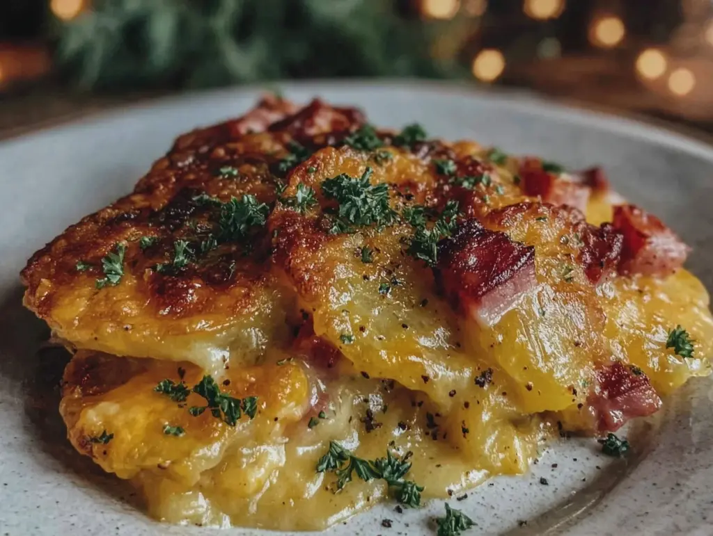 scalloped potatoes and ham - featured image