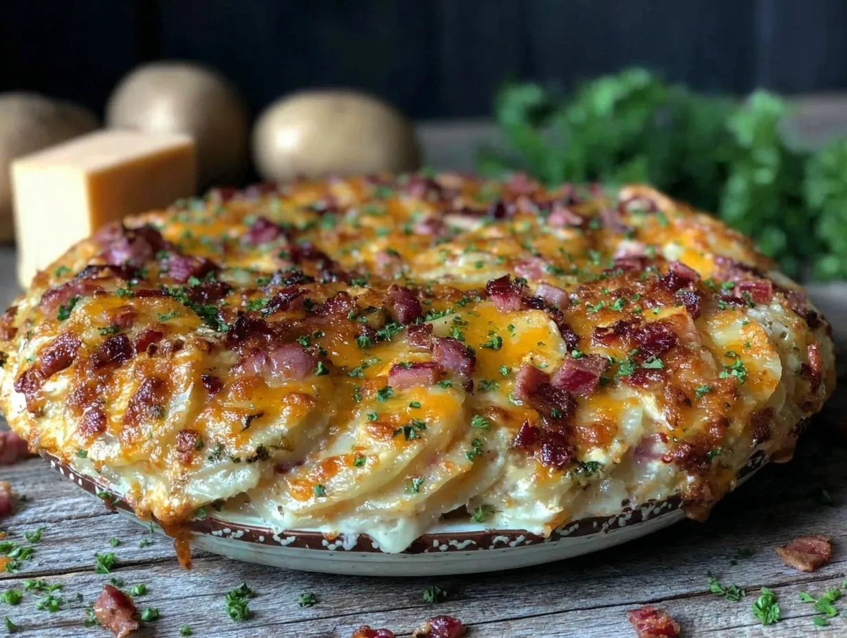 scalloped potatoes and ham preparation steps