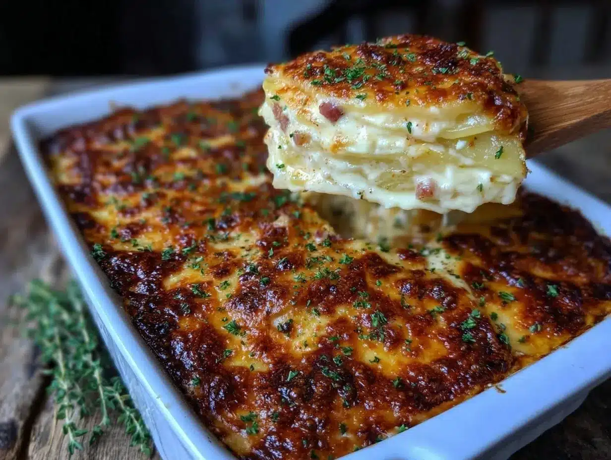scalloped potatoes with ham preparation steps