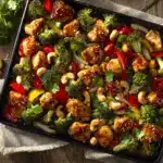 sheet pan cashew chicken - featured image