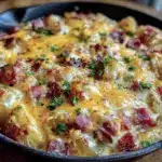 slow cooker ham potato casserole - featured image
