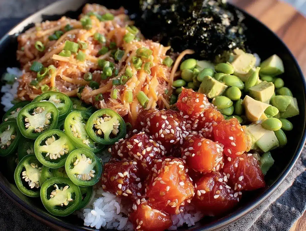 Spicy Tuna Roll Bowl preparation steps