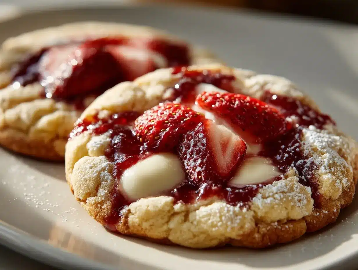 Strawberry Cheesecake Cookies preparation steps