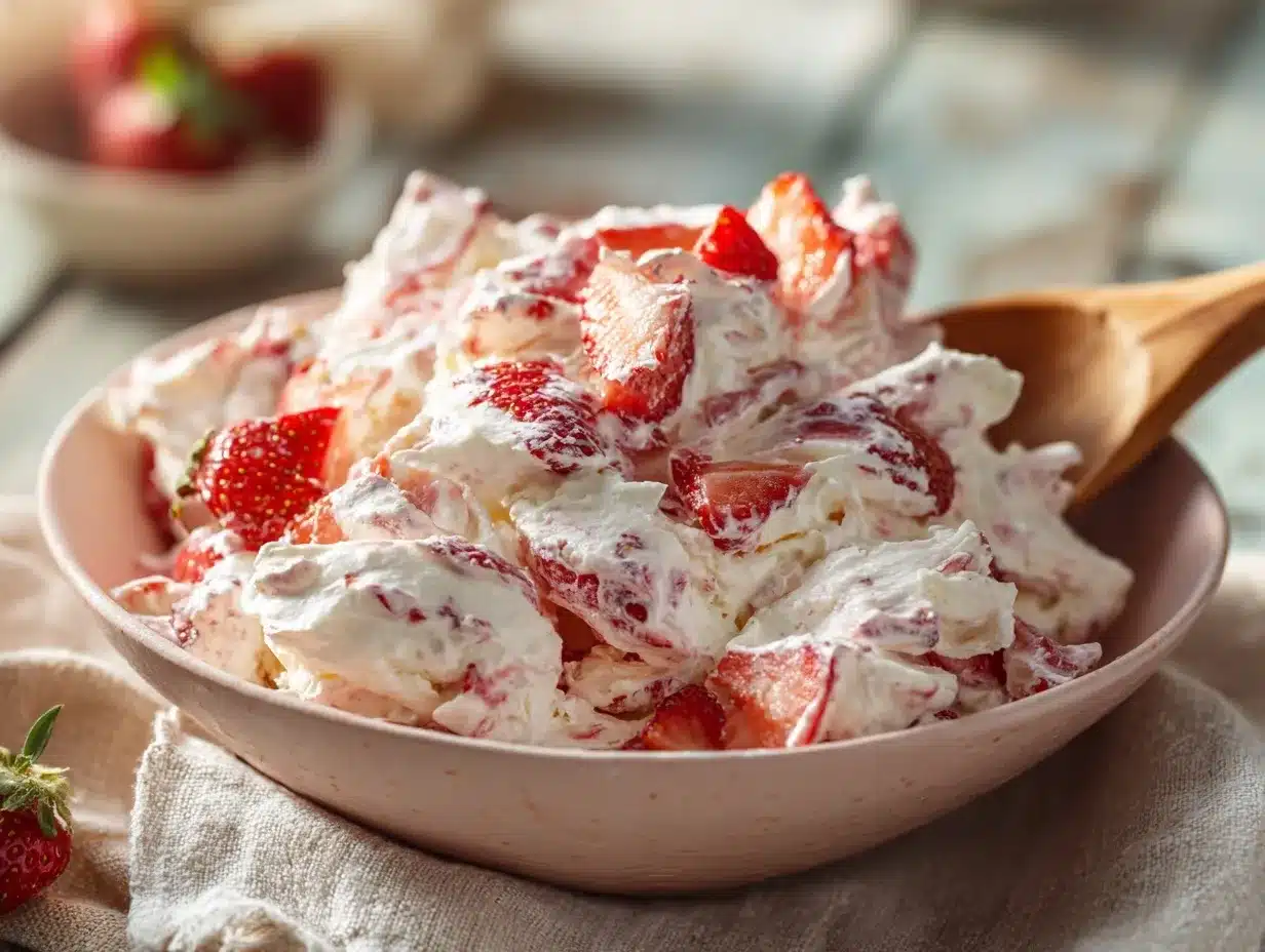 Strawberry Shortcake Fluff Salad preparation steps