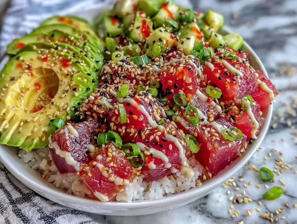 tuna poke bowls - featured image
