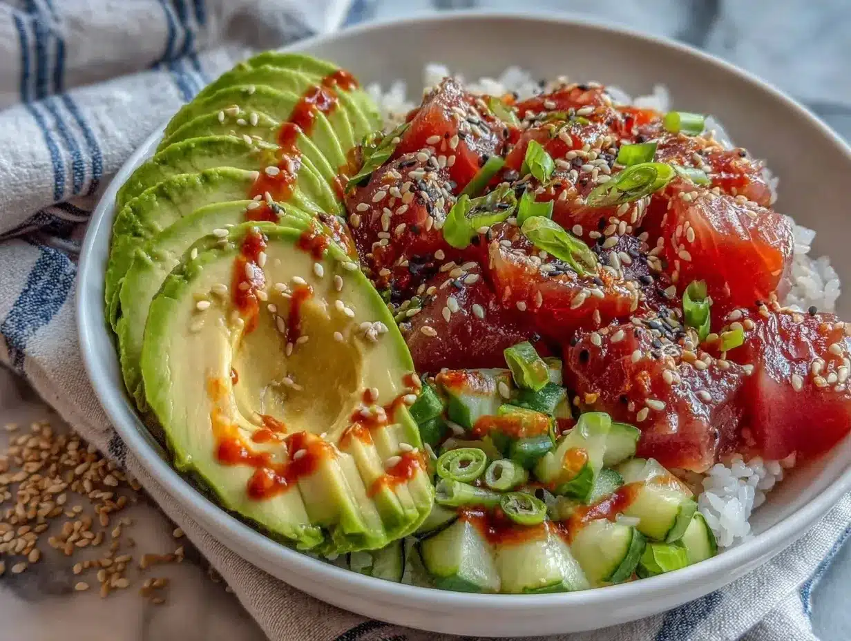 tuna poke bowls preparation steps