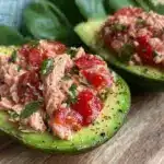 tuna stuffed avocado - featured image