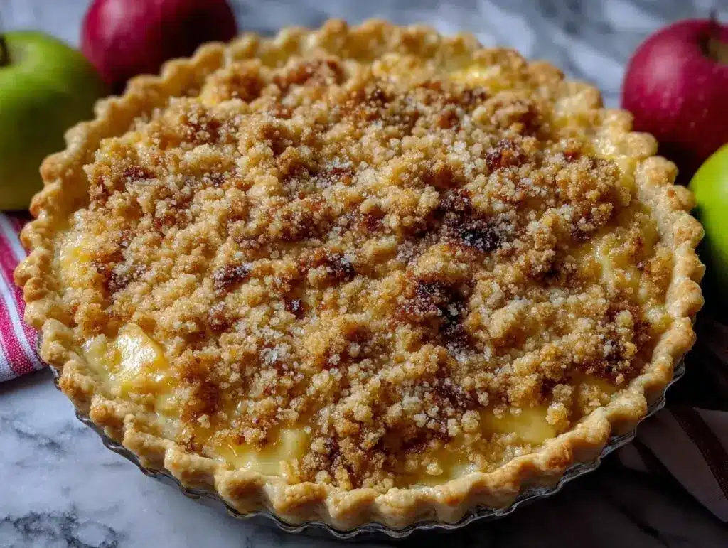 apple crumble pie - featured image