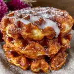 apple fritter waffle donuts - featured image