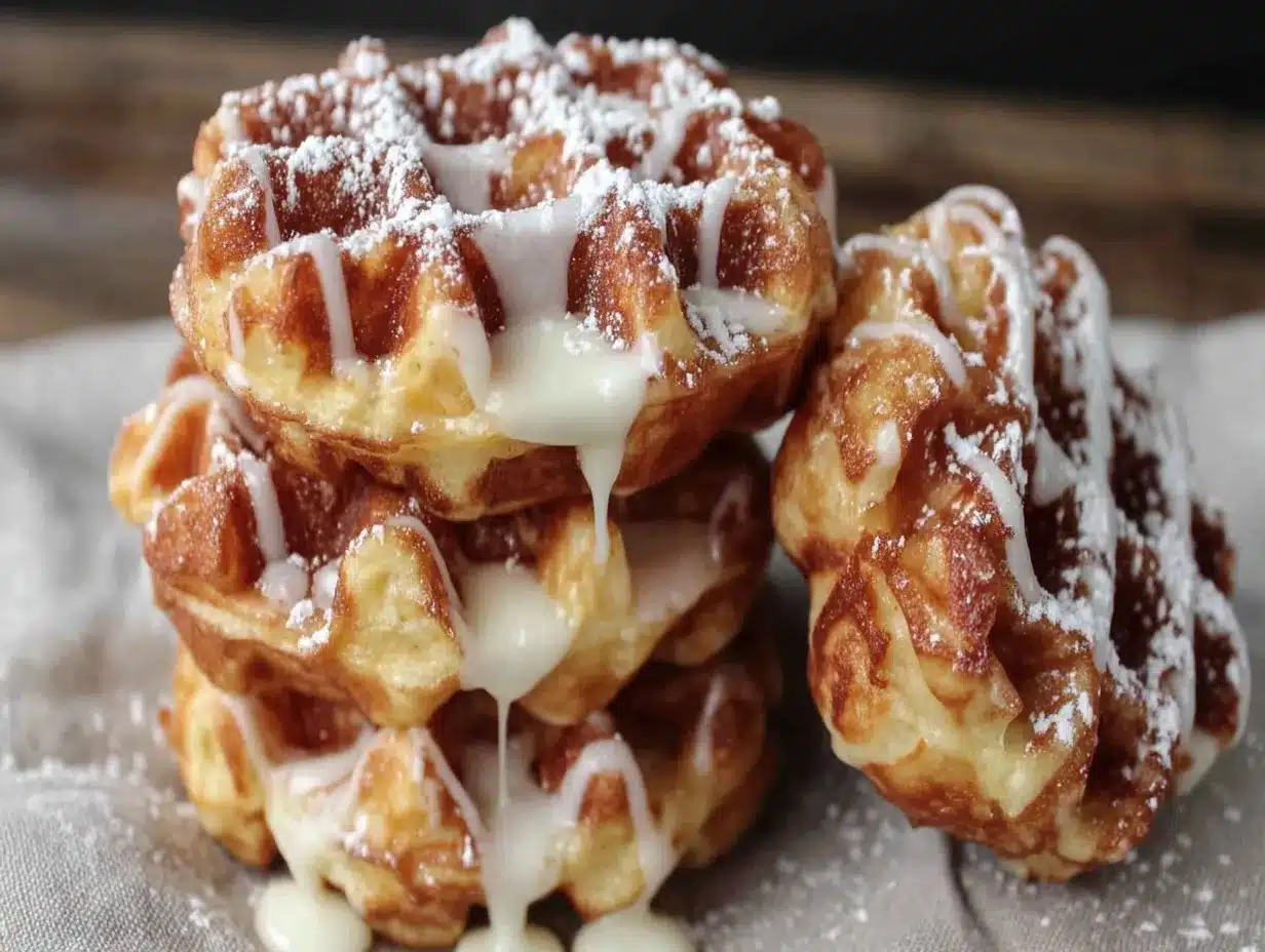 apple fritter waffle donuts preparation steps