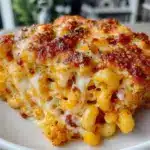 baked mac and cheese casserole - featured image