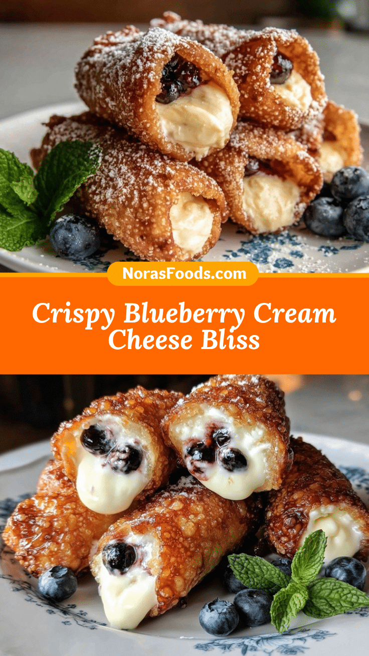 blueberry cream cheese egg rolls recipe