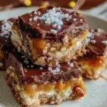 caramel pretzel crack bars - featured image