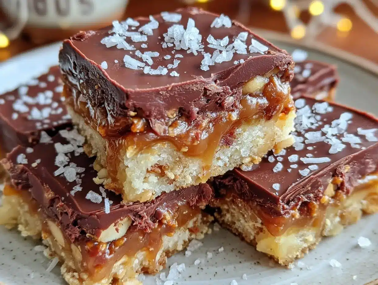 caramel pretzel crack bars preparation steps