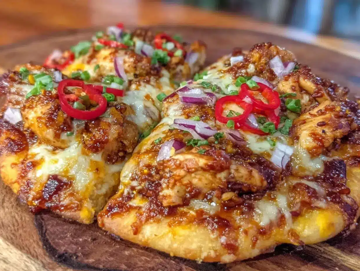 chili garlic chicken pizza preparation steps