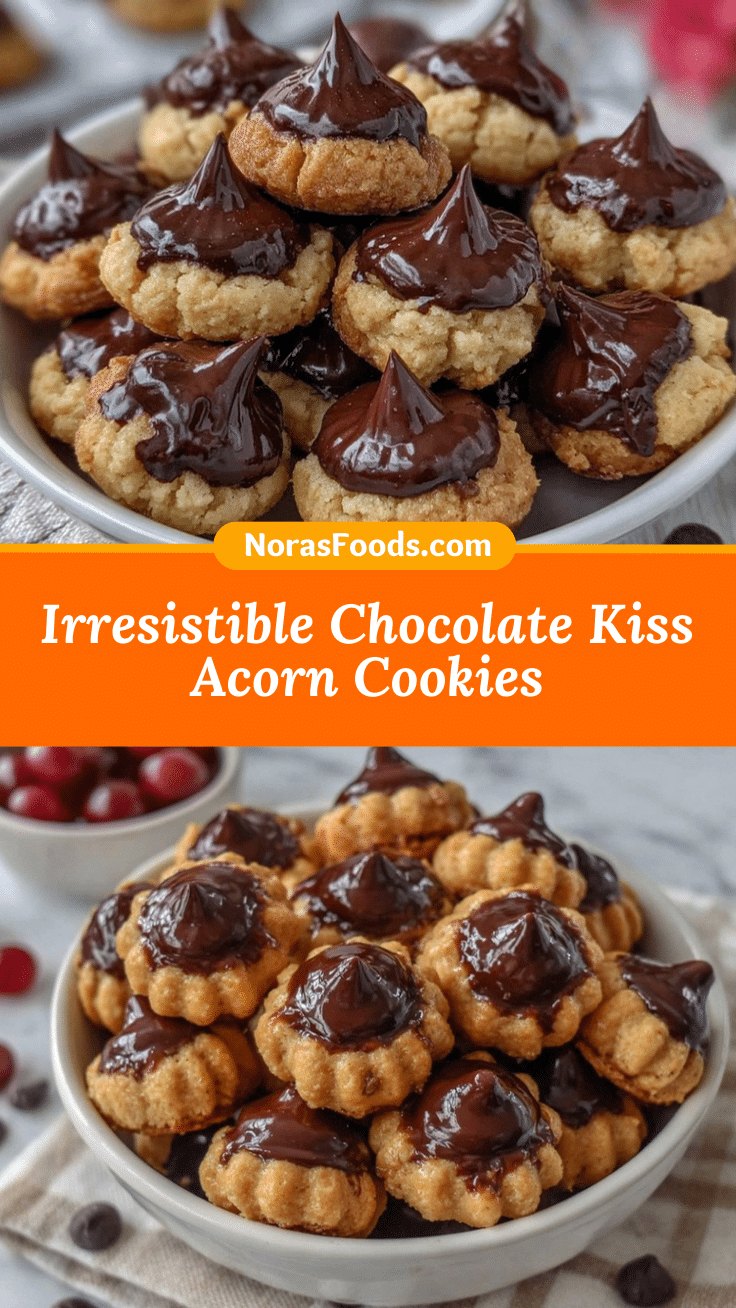 Chocolate Kiss Acorn Cookies recipe