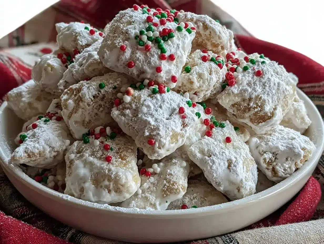 Christmas Puppy Chow preparation steps
