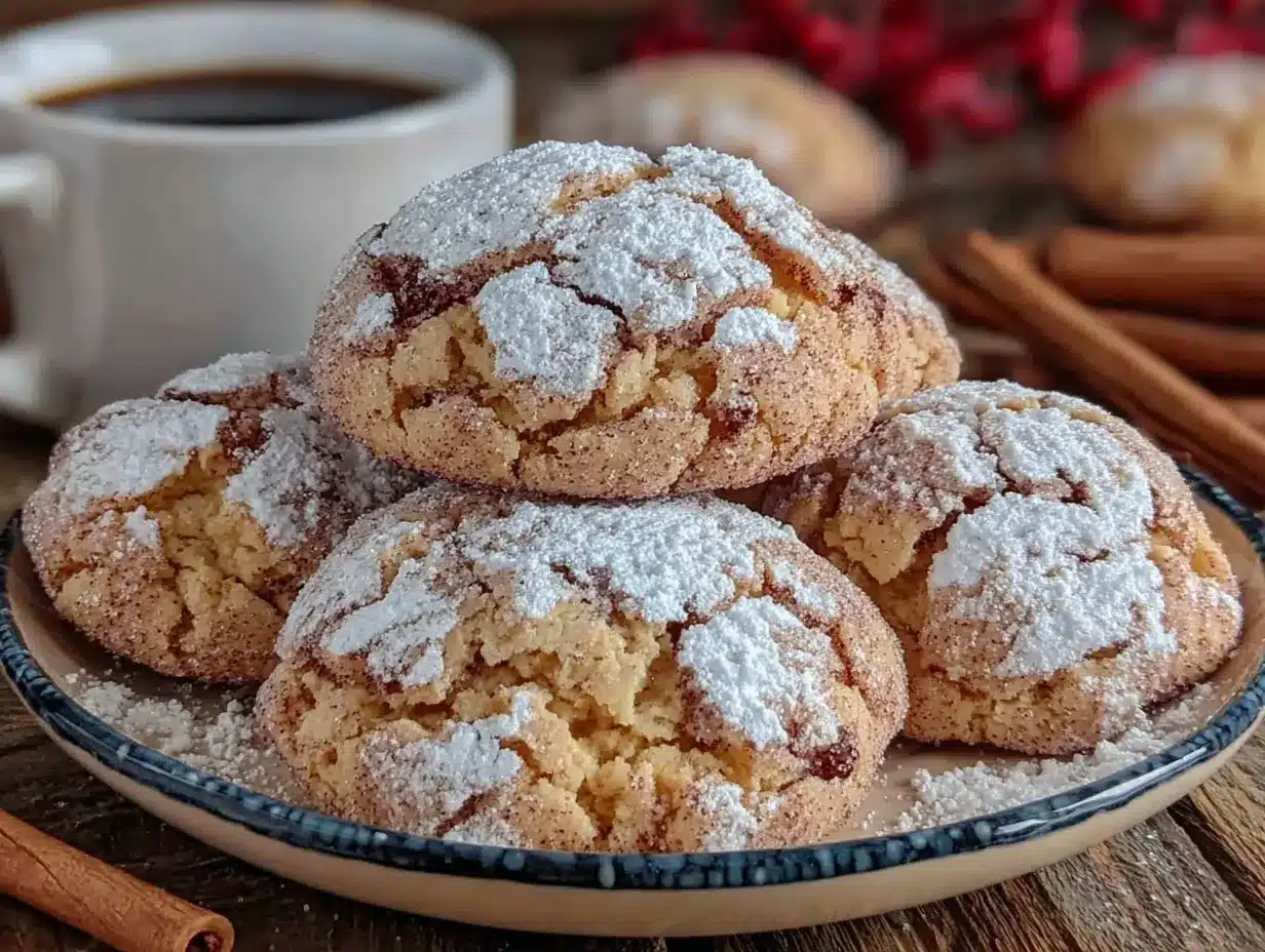cinnamon coffee crinkles preparation steps