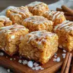 Cinnamon Roll Rice Krispie Treats - featured image