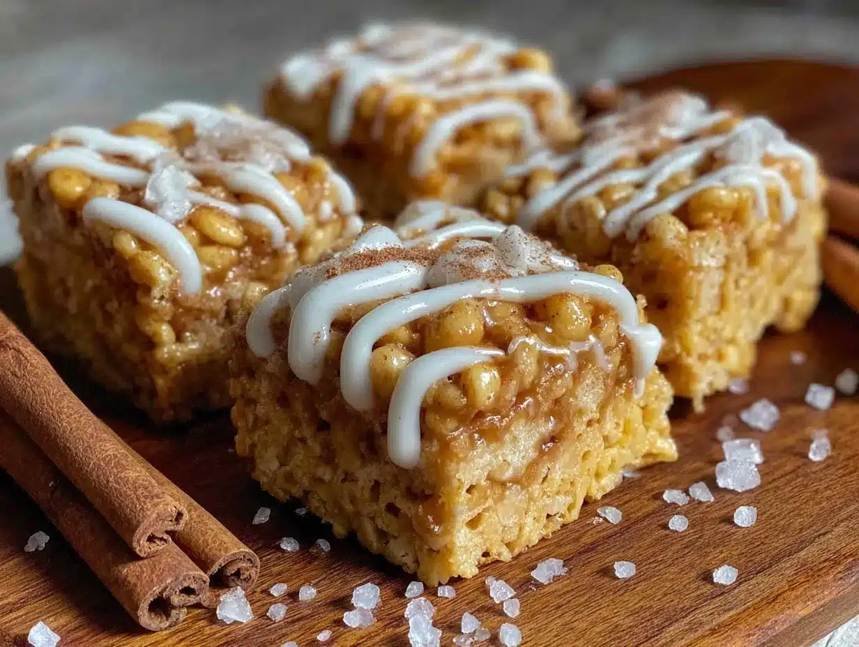 Cinnamon Roll Rice Krispie Treats preparation steps