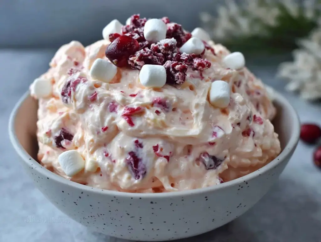 cranberry fluff salad - featured image