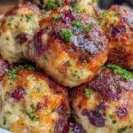 cranberry turkey stuffing balls - featured image
