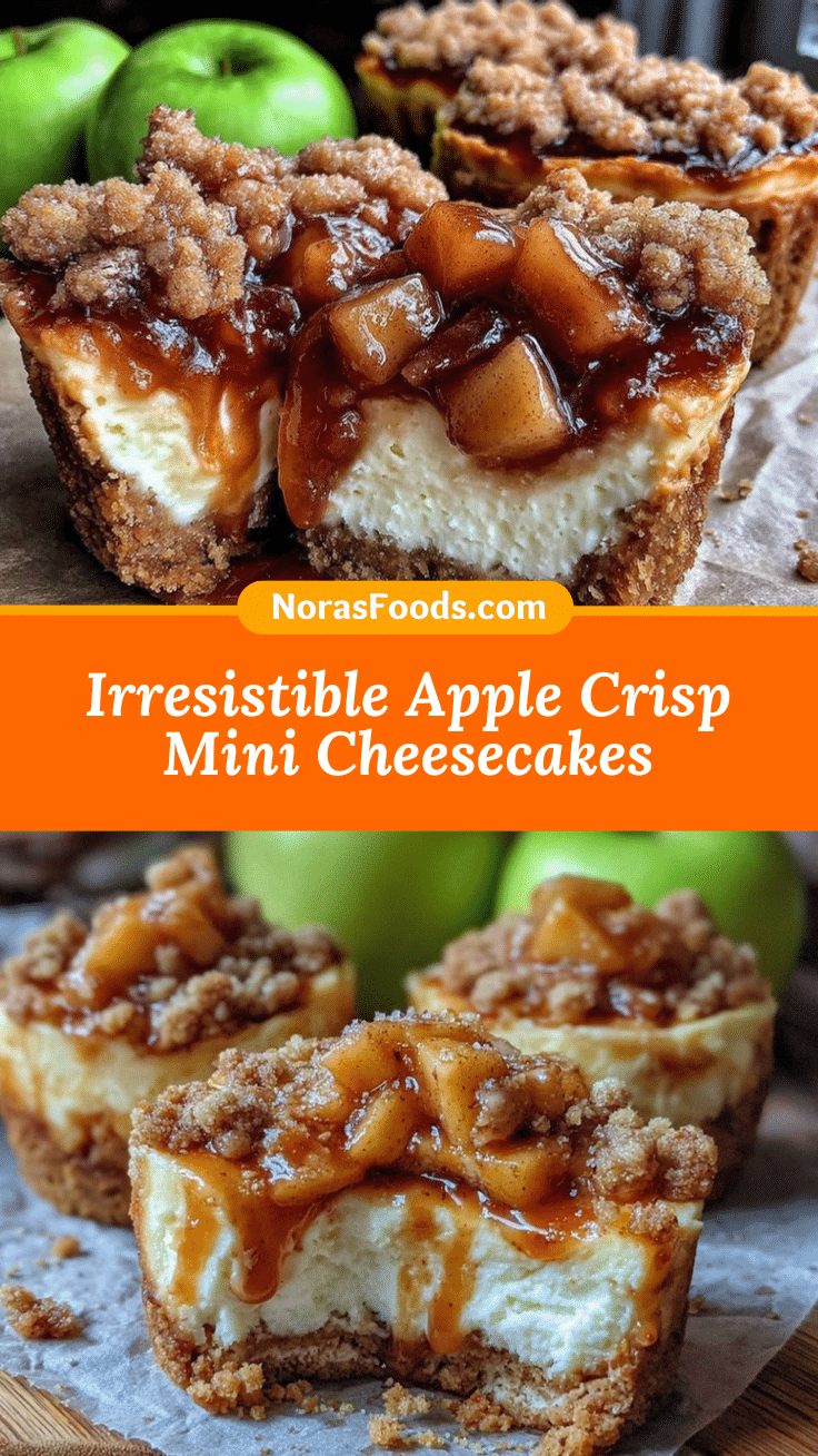 creamy apple crisp mini cheesecakes recipe