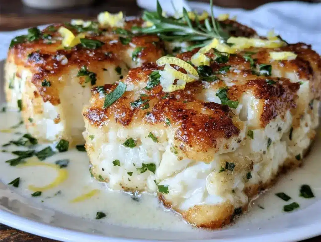 creamy baked cod - featured image