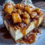 creamy caramel apple cheesecake - featured image