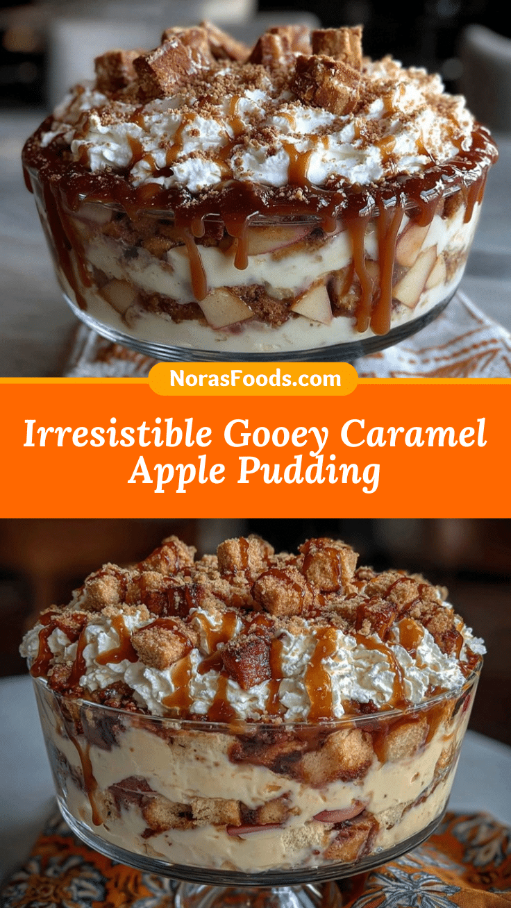creamy caramel apple pudding trifle recipe