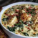 creamy chicken gnocchi soup - featured image