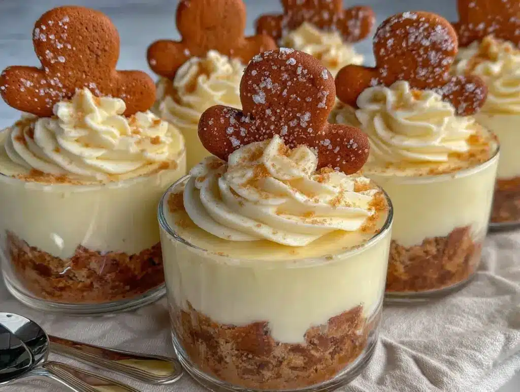 creamy eggnog cheesecake cups - featured image