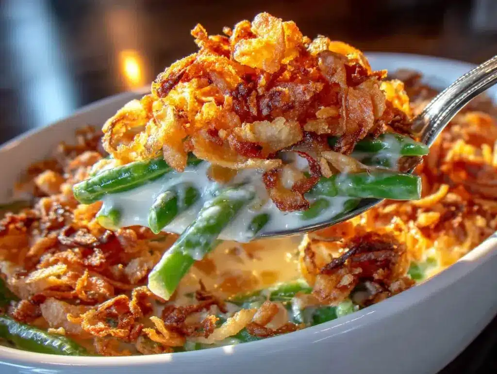 creamy green bean casserole - featured image