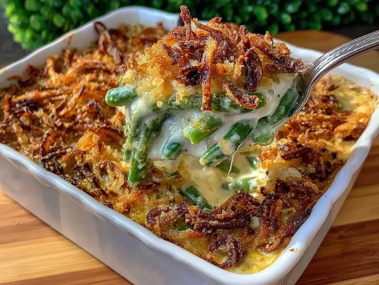 creamy green bean casserole preparation steps