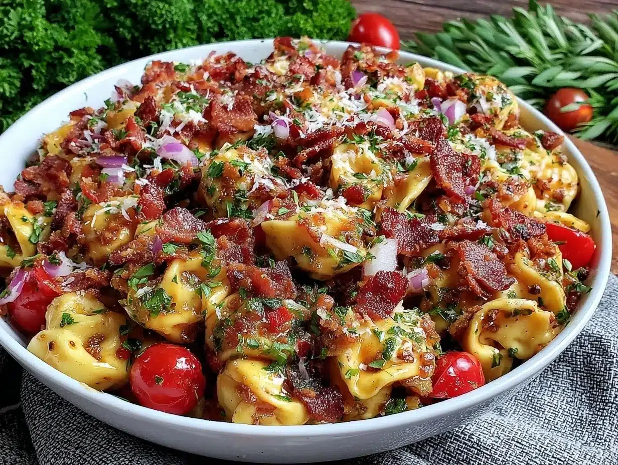 Creamy Grinder Tortellini Salad preparation steps