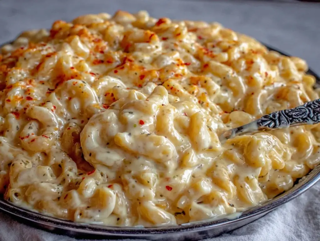 creamy homemade mac and cheese - featured image