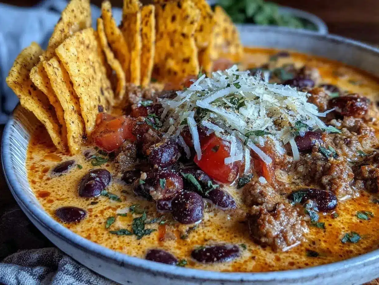 creamy nacho soup preparation steps